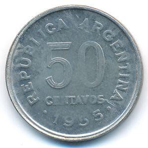 Аргентина, 50 сентаво (1955 г.)