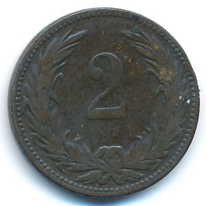 Венгрия, 2 филлера (1899 г.)