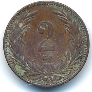 Венгрия, 2 филлера (1894 г.)