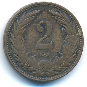 Венгрия, 2 филлера (1908 г.)