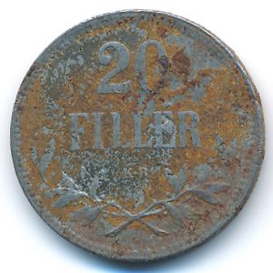 Венгрия, 20 филлеров (1917 г.)