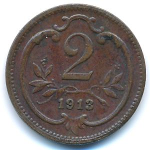 Австрия, 2 геллера (1913 г.)