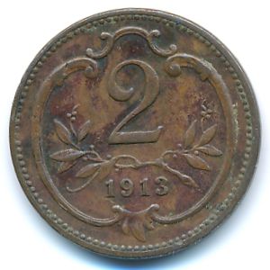 Австрия, 2 геллера (1913 г.)