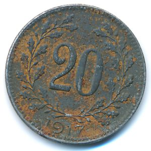 Австрия, 20 геллеров (1917 г.)