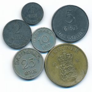 Denmark, Набор монет, 1951