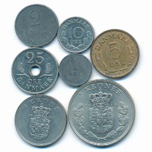 Denmark, Набор монет, 1968