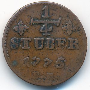 Юлих-Берг, 1/4 стюбера (1775 г.)