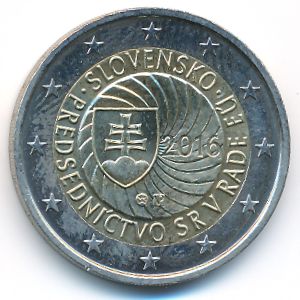 Словакия, 2 евро (2016 г.)