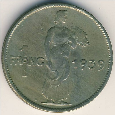 Luxemburg, 1 franc, 1939