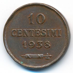 San Marino, 10 centesimi, 1938