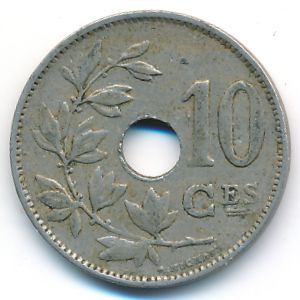 Belgium, 10 centimes, 1926