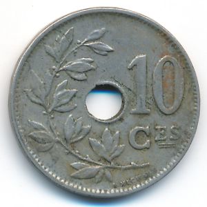 Belgium, 10 centimes, 1928
