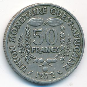 Западная Африка, 50 франков (1972 г.)