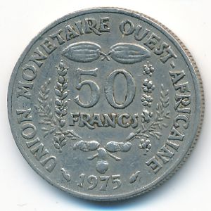 Западная Африка, 50 франков (1975 г.)