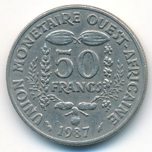 Западная Африка, 50 франков (1987 г.)