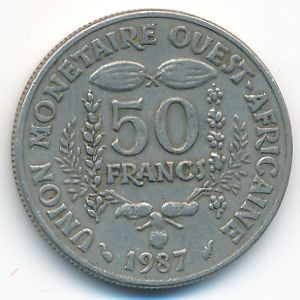 Западная Африка, 50 франков (1987 г.)