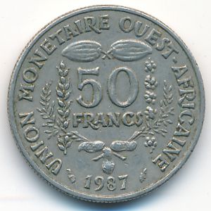 Западная Африка, 50 франков (1987 г.)