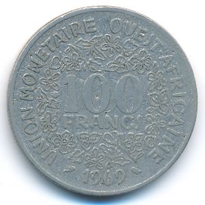Западная Африка, 100 франков (1969 г.)