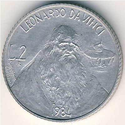 San Marino, 2 lire, 1984