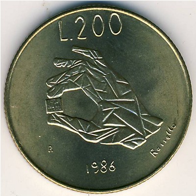 Сан-Марино, 200 лир (1986 г.)