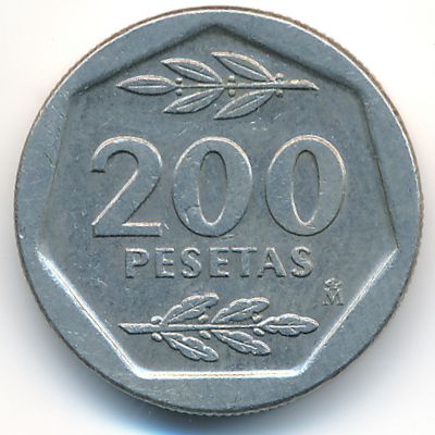 Spain, 200 pesetas, 1987