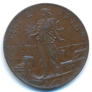 Italy, 2 centesimi, 1916