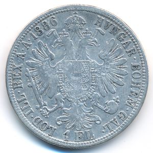 Австрия, 1 флорин (1886 г.)