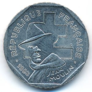 Франция, 2 франка (1993 г.)