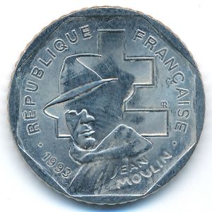 France, 2 francs, 1993