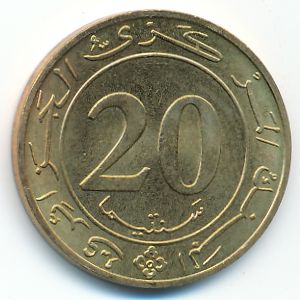 Алжир, 20 сентим (1987 г.)