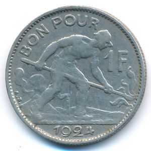 Luxemburg, 1 franc, 1924