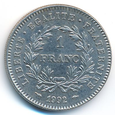 Франция, 1 франк (1992 г.)