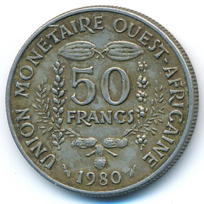 Западная Африка, 50 франков (1980 г.)