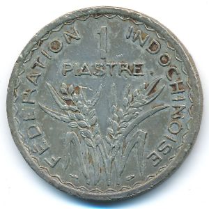 French Indo China, 1 piastre, 1947