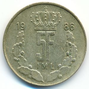 Люксембург, 5 франков (1986 г.)