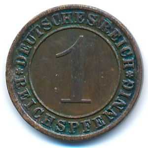 Веймарская республика, 1 рейхспфенниг (1934 г.)