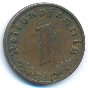 Третий Рейх, 1 рейхспфенниг (1938 г.)