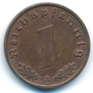 Третий Рейх, 1 рейхспфенниг (1938 г.)