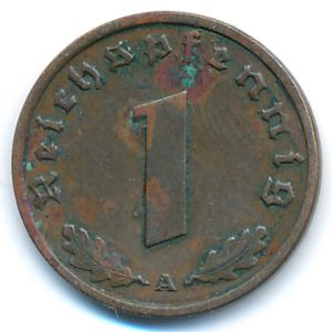 Третий Рейх, 1 рейхспфенниг (1939 г.)