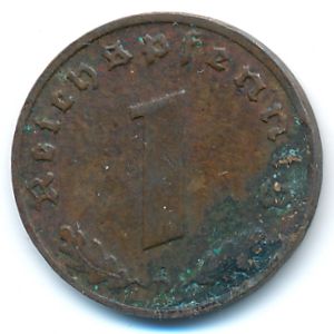 Третий Рейх, 1 рейхспфенниг (1939 г.)