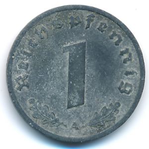 Nazi Germany, 1 reichspfennig, 1942