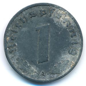 Nazi Germany, 1 reichspfennig, 1942