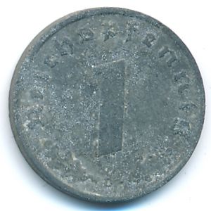 Nazi Germany, 1 reichspfennig, 1942