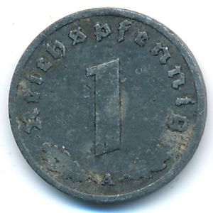 Nazi Germany, 1 reichspfennig, 1943