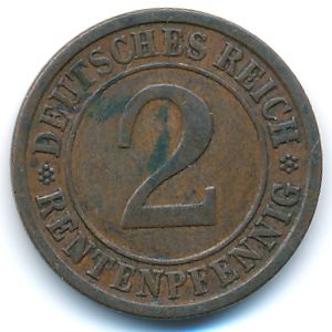 Веймарская республика, 2 рентенпфеннига (1924 г.)