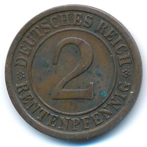Веймарская республика, 2 рентенпфеннига (1924 г.)