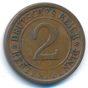Веймарская республика, 2 рентенпфеннига (1924 г.)