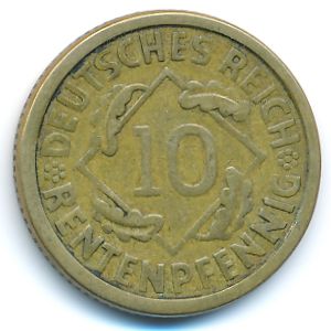 Веймарская республика, 10 рентенпфеннигов (1924 г.)