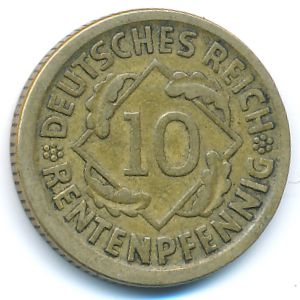 Веймарская республика, 10 рентенпфеннигов (1924 г.)