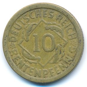 Веймарская республика, 10 рентенпфеннигов (1924 г.)